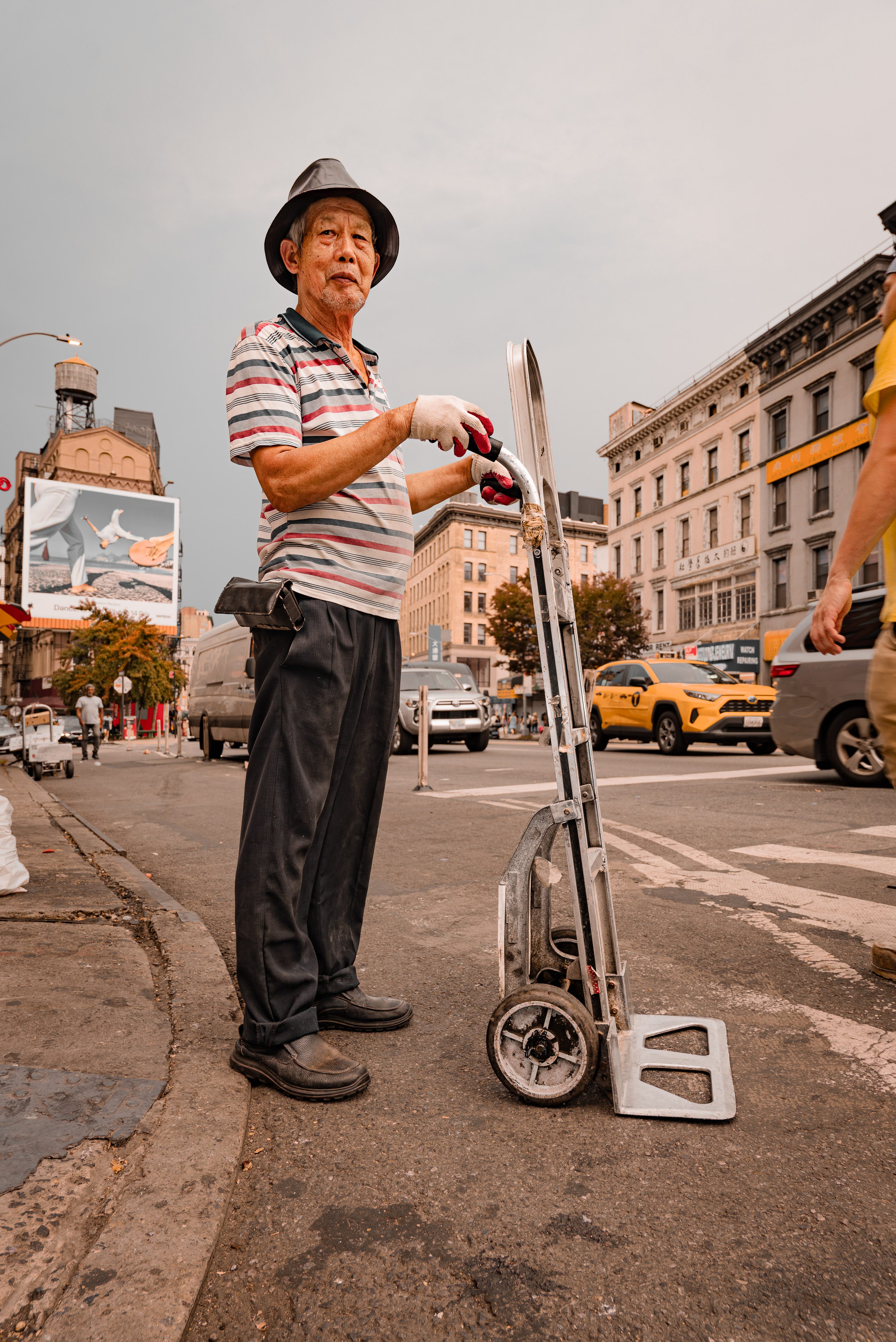 An older man photographed on the street.